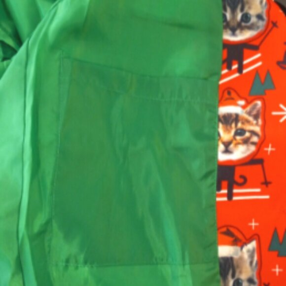 Holiday Time Blazer  Size XL Men's Cat All Over Print RED Xmas - Picture 11 of 16